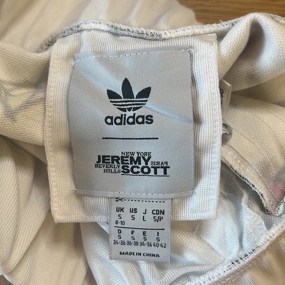 Jeremy Scott Adidas White Monogram Skirt Size Small - Picture 8 of 10